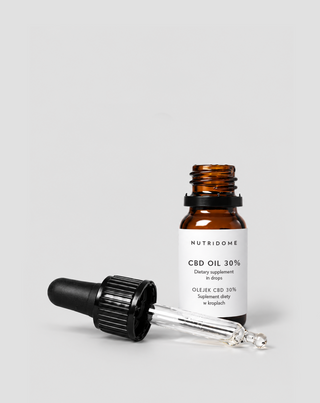 CBD-öljy 30% tippoina, broad spectrum ilman THC:tä, CBG:tä ja CBN:ää Nutridome
