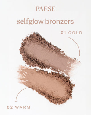 Prässätyt bronzer Selfglow 02 Warm, jossa on aktiivisia ainesosia kasvojen muotoiluun Paese - 5