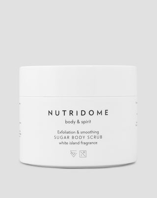 Sokerinen vartalokuorinta Nutridome 250 g, joka silottaa ihoa - 1