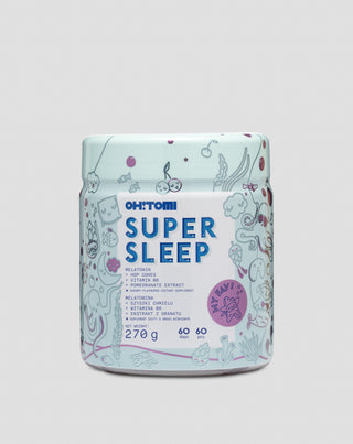 Melatoniini-unihyytelö vitamiineilla lapsille ja aikuisille kirsikka Super Sleep Oh!Tomi 60 kpl.