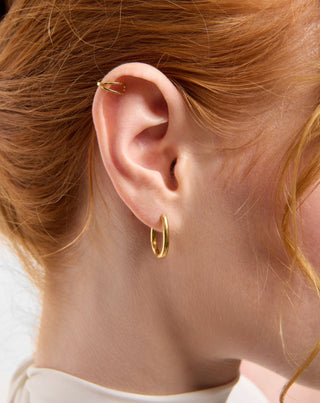 Setti kullattuja korvakoruja vaaleanpunaisella jadella ruostumattomasta teräksestä Mys_1 - 3