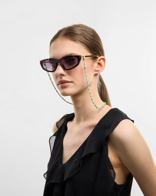 Kullatut silmälasiketjut afrikkalaisella turkoosilla ja amatsoniitilla Mys_3 - 3