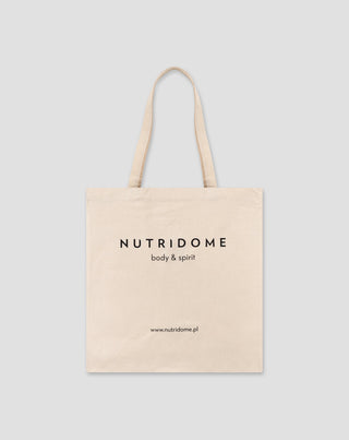 Painettu luomupuuvillainen ostoskassi écru Nutridome Nutridome - 1